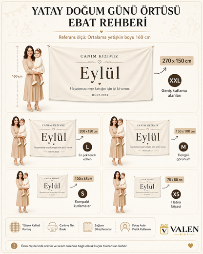 Kişiye Özel Doğum Günü Örtüsü | VALEN GIFT