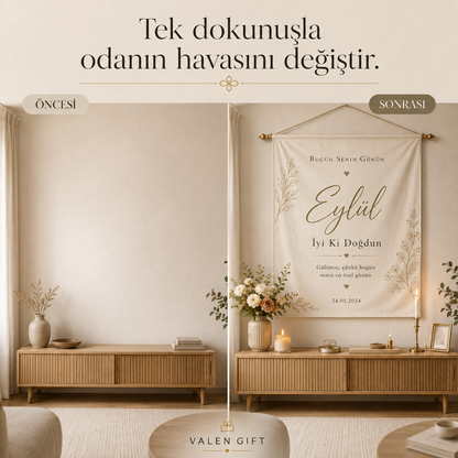 Kişiye Özel Doğum Günü Örtüsü | VALEN GIFT
